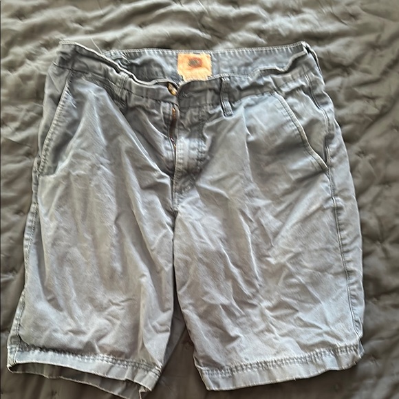 Men's Gray  Blue Casual Shorts - Picture 1 of 3